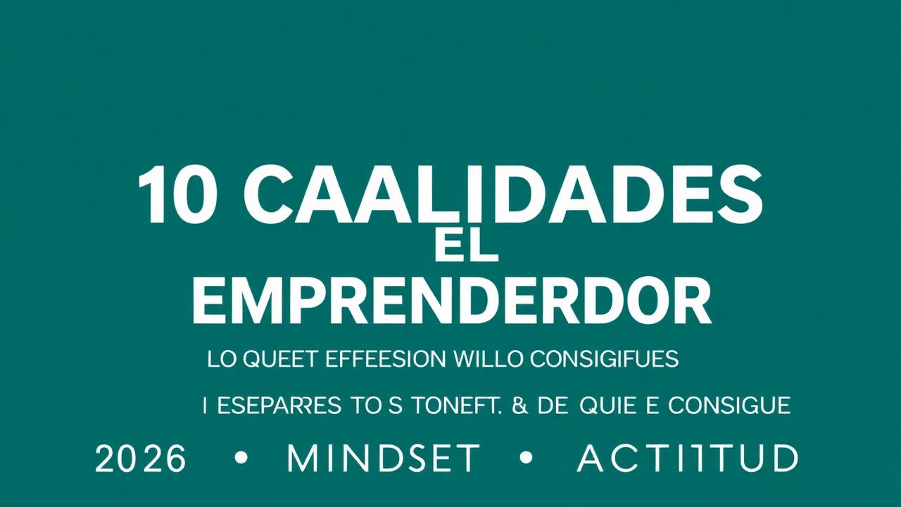 10 cualidades esenciales para ser un buen emprendedor