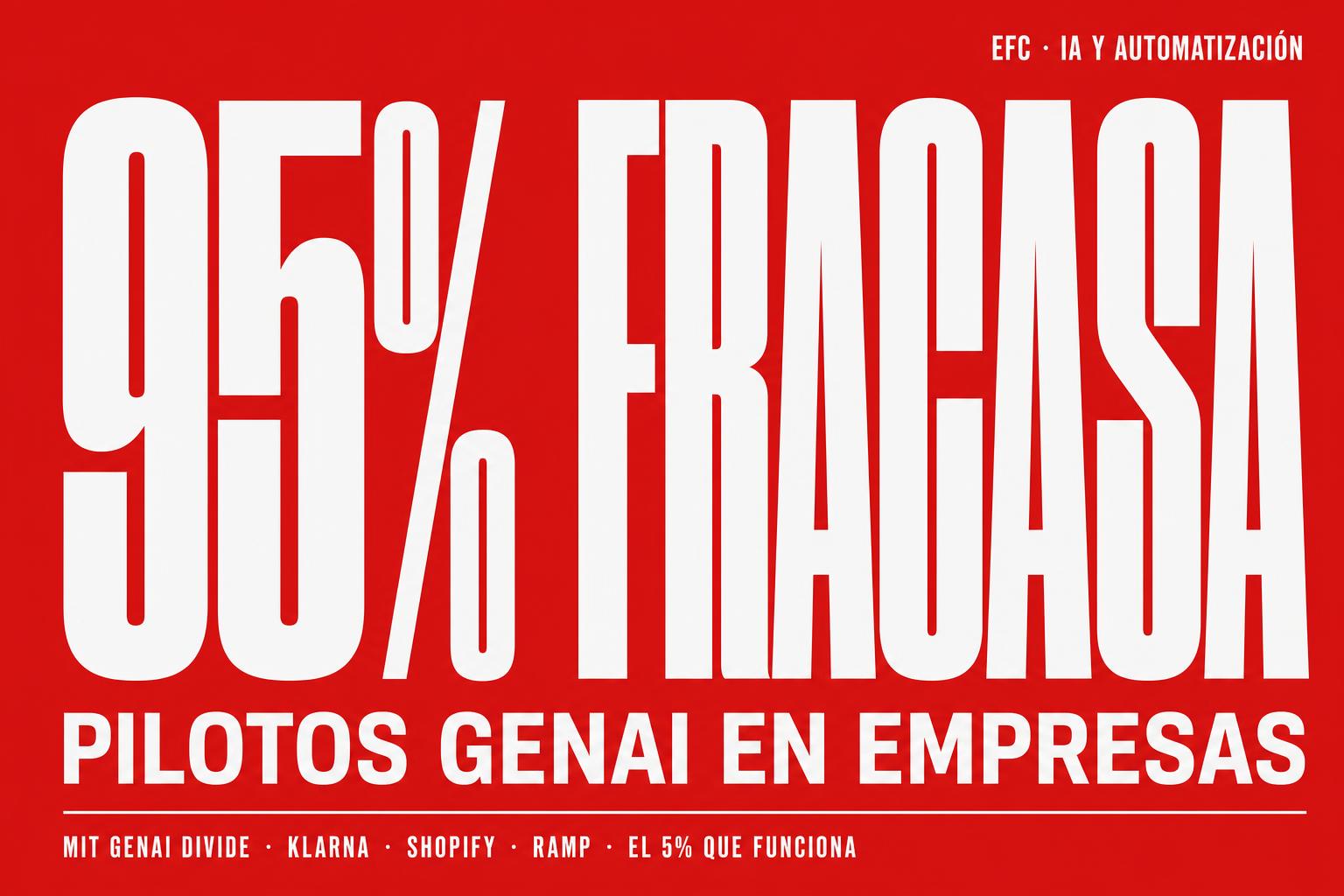 Por qué el 95% de los pilotos GenAI en empresas fracasan (y el patrón del 5% que funciona)