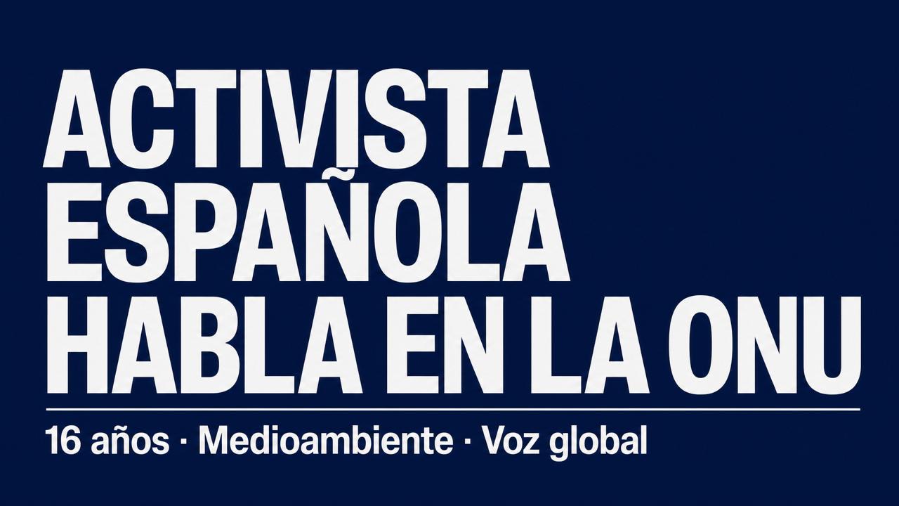 La Activista Medioambiental Española que habla en la ONU con 16 años