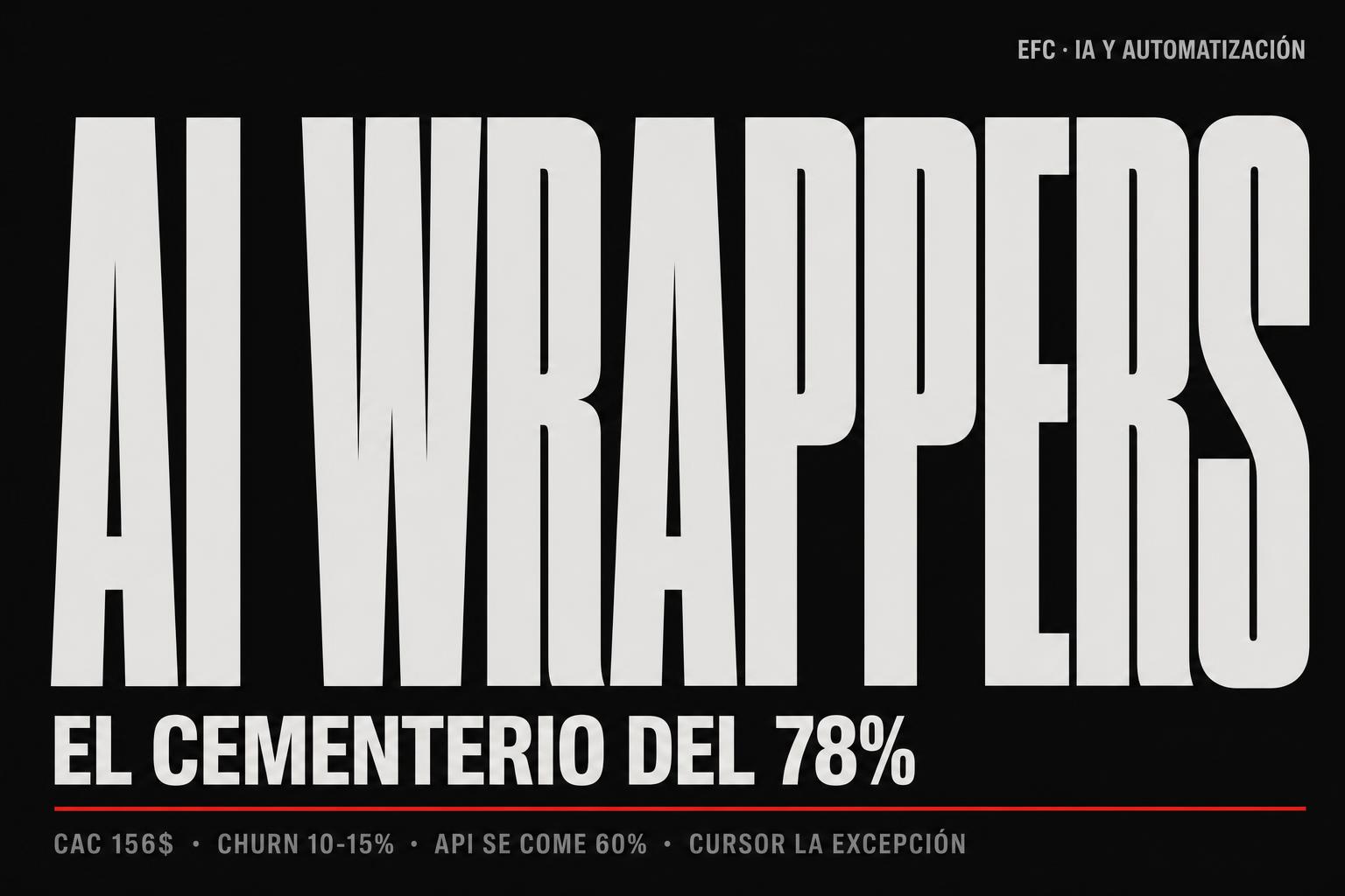 El cementerio de los AI wrappers: por qué el 78% morirá (y las 3 capas que salvan al resto)