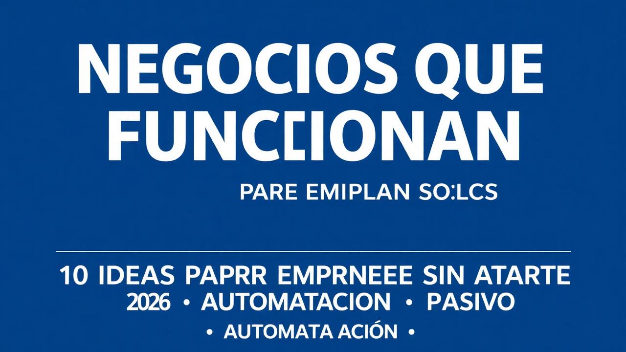 Negocios que funcionan solos: 10 ideas para emprender