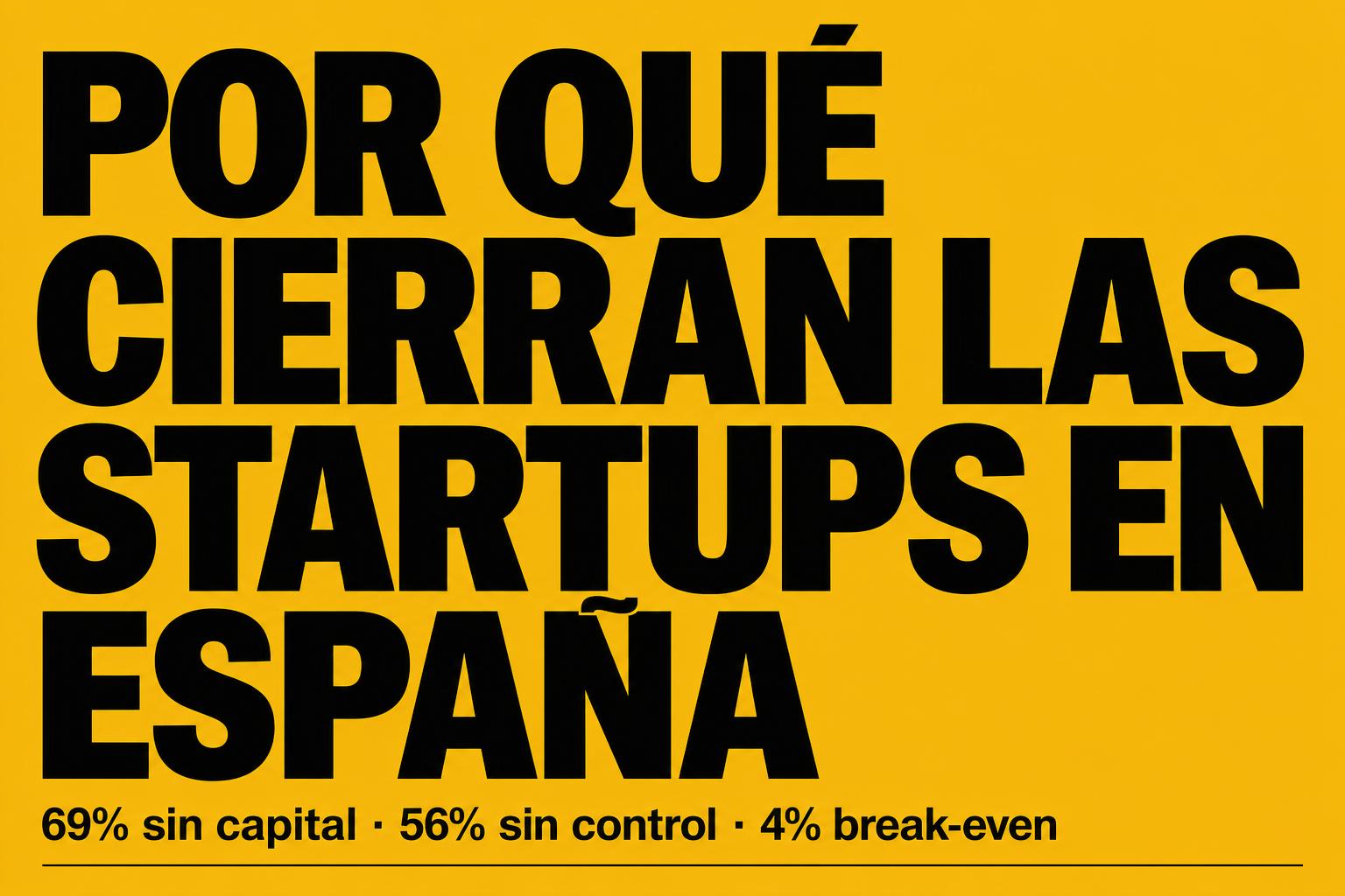 Por qué cierran las startups en España: las cifras que duelen (y las 5 preguntas antes de gastar un euro)